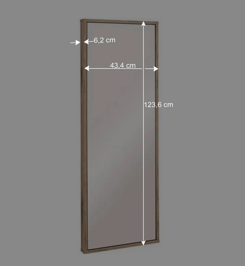 Wohnen Garderobe und Spiegel Set in Wildeiche - Vapposia (zweiteilig)