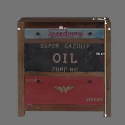 Wohnen Vintage Möbel|Diele Komplett*Garderoben Kombination Creek im Vintage Look (sechsteilig)