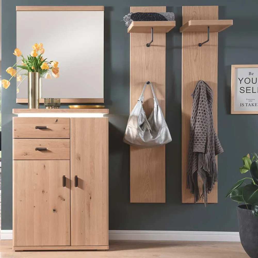 Wohnen Garderoben Möbel Kombi mit LED - Arkadiuz (vierteilig)