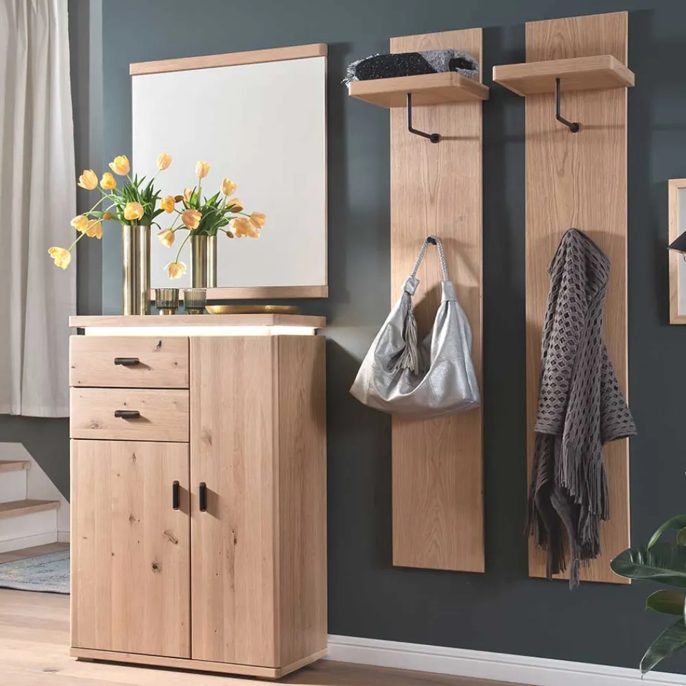 Wohnen Garderoben Möbel Kombi mit LED - Arkadiuz (vierteilig)