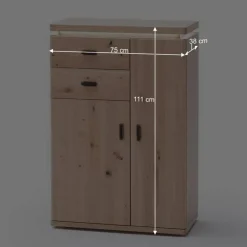 Wohnen Garderoben Möbel Kombi mit LED - Arkadiuz (vierteilig)