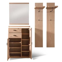 Wohnen Garderoben Möbel Kombi mit LED - Arkadiuz (vierteilig)