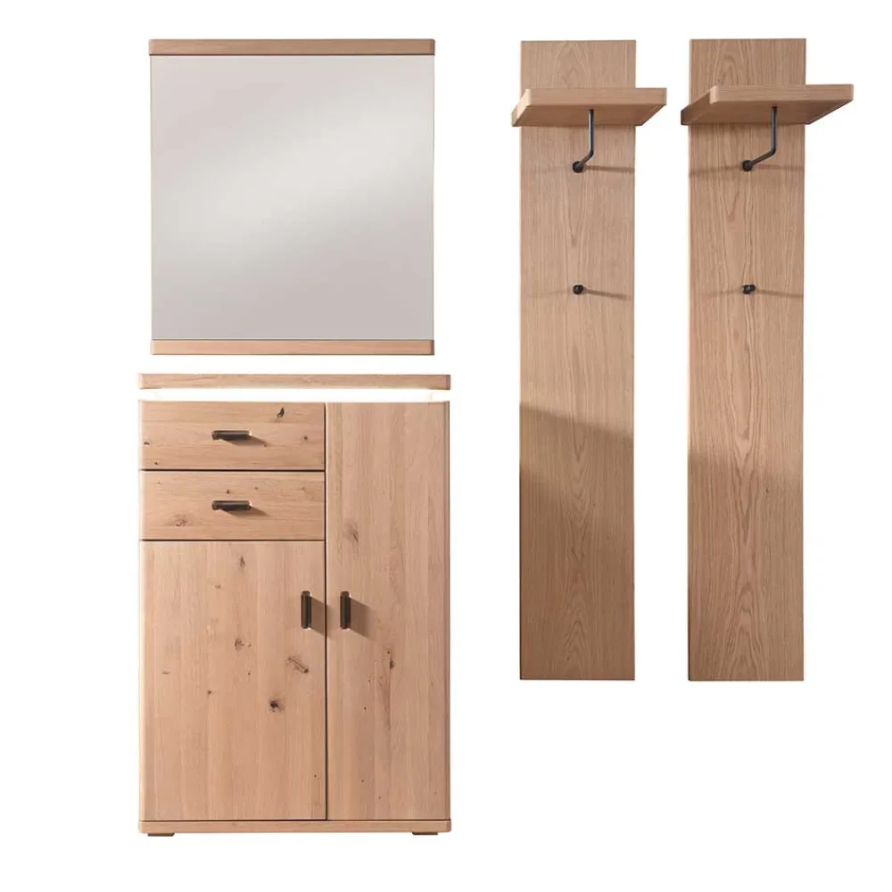 Wohnen Garderoben Möbel Kombi mit LED - Arkadiuz (vierteilig)