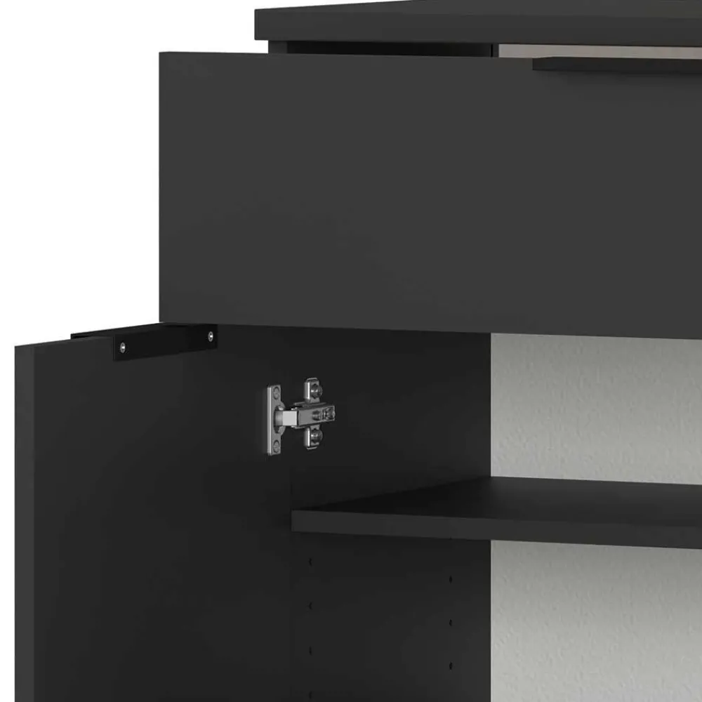 Wohnen Garderoben Möbelset in Dunkelgrau - Tarlotta (dreiteilig)