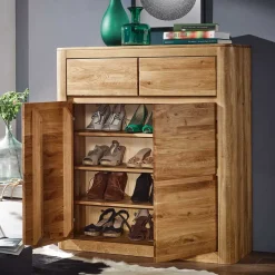 Wohnen Schuhschränke*Garderoben Schuhschrank Uvinessa aus Wildeiche Massivholz