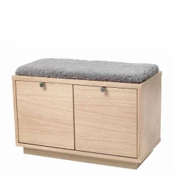 Wohnen Garderoben Sitzbank Vaxos mit Eiche furniert