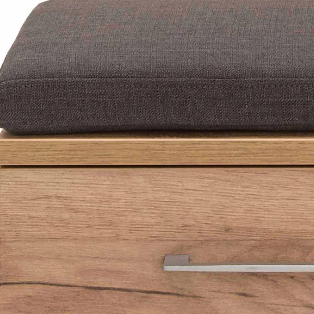 Wohnen Garderoben Sitzbank Vicanossa in Weiß Eiche