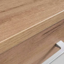 Wohnen Garderoben Sitzbank Vicanossa in Weiß Eiche