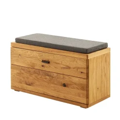 Wohnen Garderobenbank aus Balkeneiche Massivholz - Robats