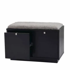 Wohnen Schuhschränke|Garderobenbänke*Garderobenbank Geskan in Schwarz