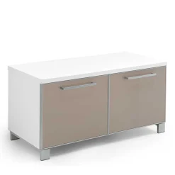 Wohnen Garderobenbank Srocca in Taupe Glas