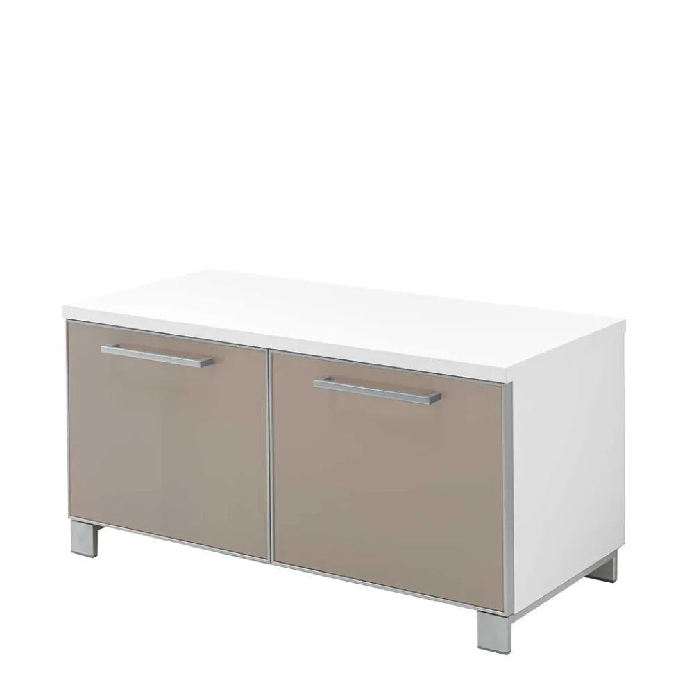 Wohnen Garderobenbank Srocca in Taupe Glas