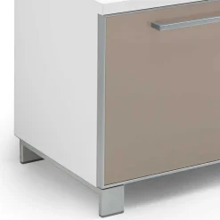 Wohnen Garderobenbank Srocca in Taupe Glas