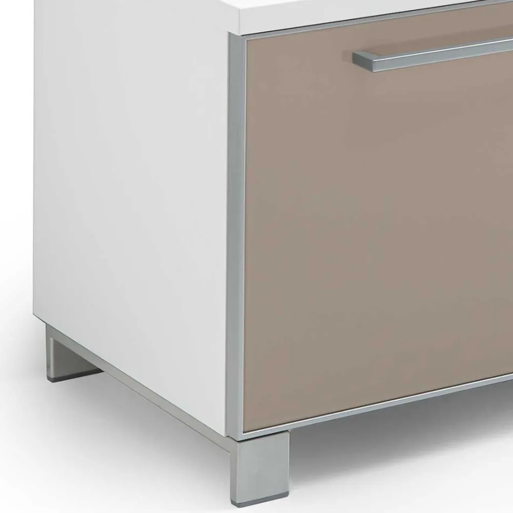 Wohnen Garderobenbank Srocca in Taupe Glas