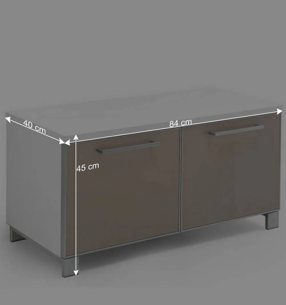 Wohnen Garderobenbank Srocca in Taupe Glas