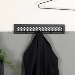Wohnen Garderoben|Garderoben*Garderobenhakenleiste aus Stahl in Schwarz - Orcia