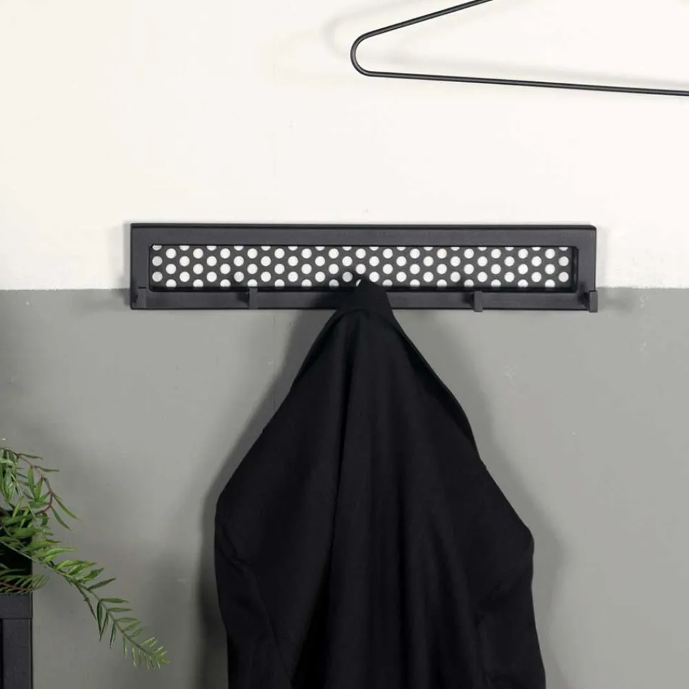 Wohnen Garderoben|Garderoben*Garderobenhakenleiste aus Stahl in Schwarz - Orcia