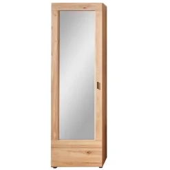 Wohnen Glasmöbel|Diele Komplett*Garderobenkombination mit Massivholz Oberfläche - Cymbal (dreiteilig)