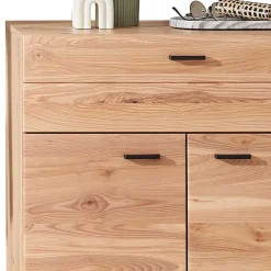 Wohnen Glasmöbel|Diele Komplett*Garderobenkombination mit Massivholz Oberfläche - Cymbal (dreiteilig)