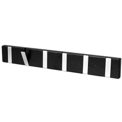 Wohnen Bürogarderoben|Garderoben*Garderobenleiste in Schwarz und Silber - Geskan