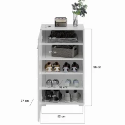Wohnen Weiße Möbel|Glasmöbel*Garderobenmöbel Block Set - Sumatra (fünfteilig)