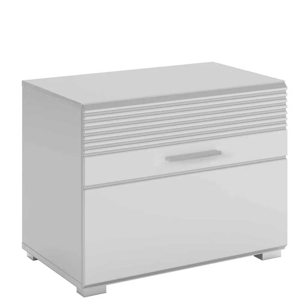 Wohnen Weiße Möbel|Glasmöbel*Garderobenmöbel Block Set - Sumatra (fünfteilig)