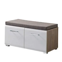 Wohnen Garderobenmöbel Set Brosgo in Weiß und Silbereiche (fünfteilig)