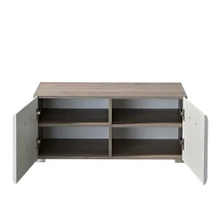 Wohnen Garderobenmöbel Set Brosgo in Weiß und Silbereiche (fünfteilig)