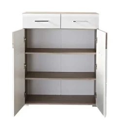 Wohnen Garderobenmöbel Set Brosgo in Weiß und Silbereiche (fünfteilig)