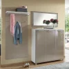 Wohnen Garderobenmöbel Set Srocca in Taupe Glas beschichtet (dreiteilig)
