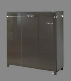 Wohnen Garderobenmöbel Set Srocca in Taupe Glas beschichtet (dreiteilig)