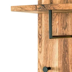 Wohnen Garderobenpaneel aus Eiche Massivholz & Metall - Vienna