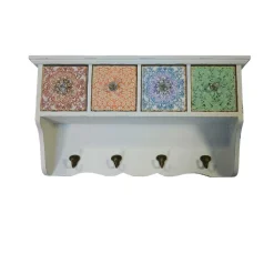 Wohnen Garderobenpaneel Feeling in Weiß Bunt