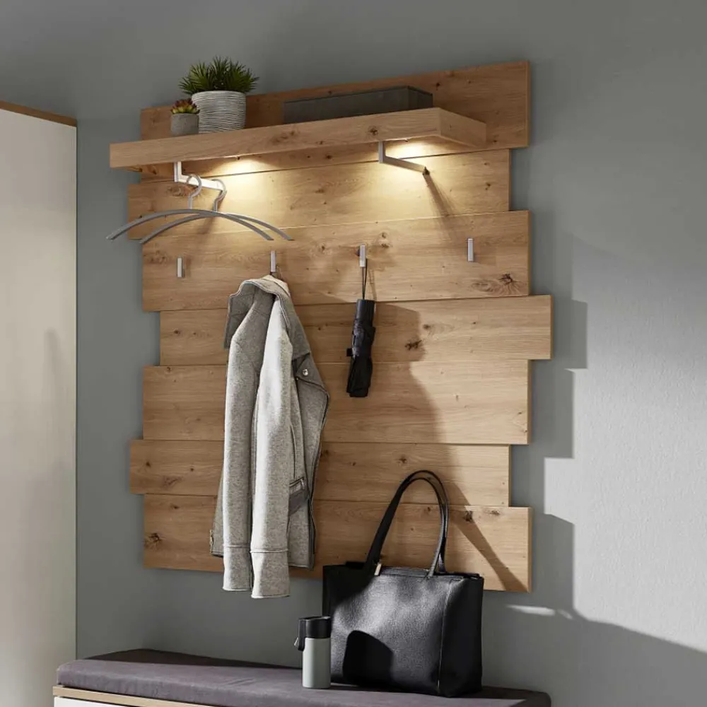 Wohnen Bürogarderoben*Garderobenpaneel in Holz Optik Wildeiche - Symbrosia