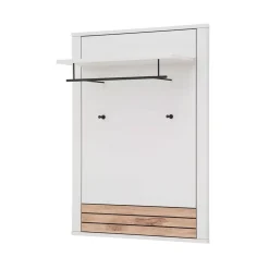 Wohnen Bürogarderoben*Garderobenpaneel in Lichtgrau mit Wildeiche - Ballina