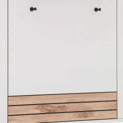 Wohnen Bürogarderoben*Garderobenpaneel in Lichtgrau mit Wildeiche - Ballina