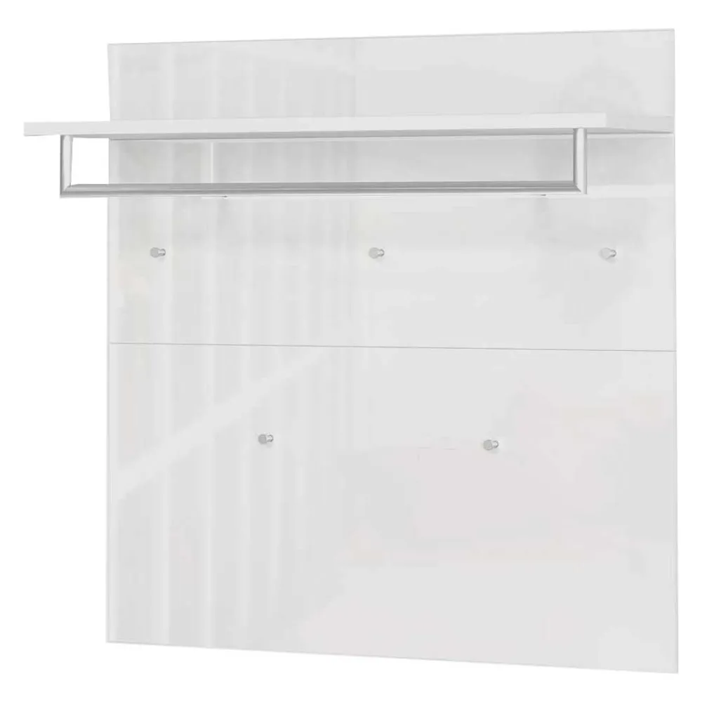 Wohnen Garderobenpaneel in Weiß mit Glasbeschichtung - Kofi