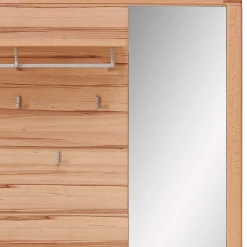 Wohnen Garderobenpaneel mit Spiegel in Kernbuche - Viktorion