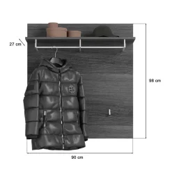 Wohnen Bürogarderoben*Garderobenpaneel mit Stange & 6 Haken - Nancys