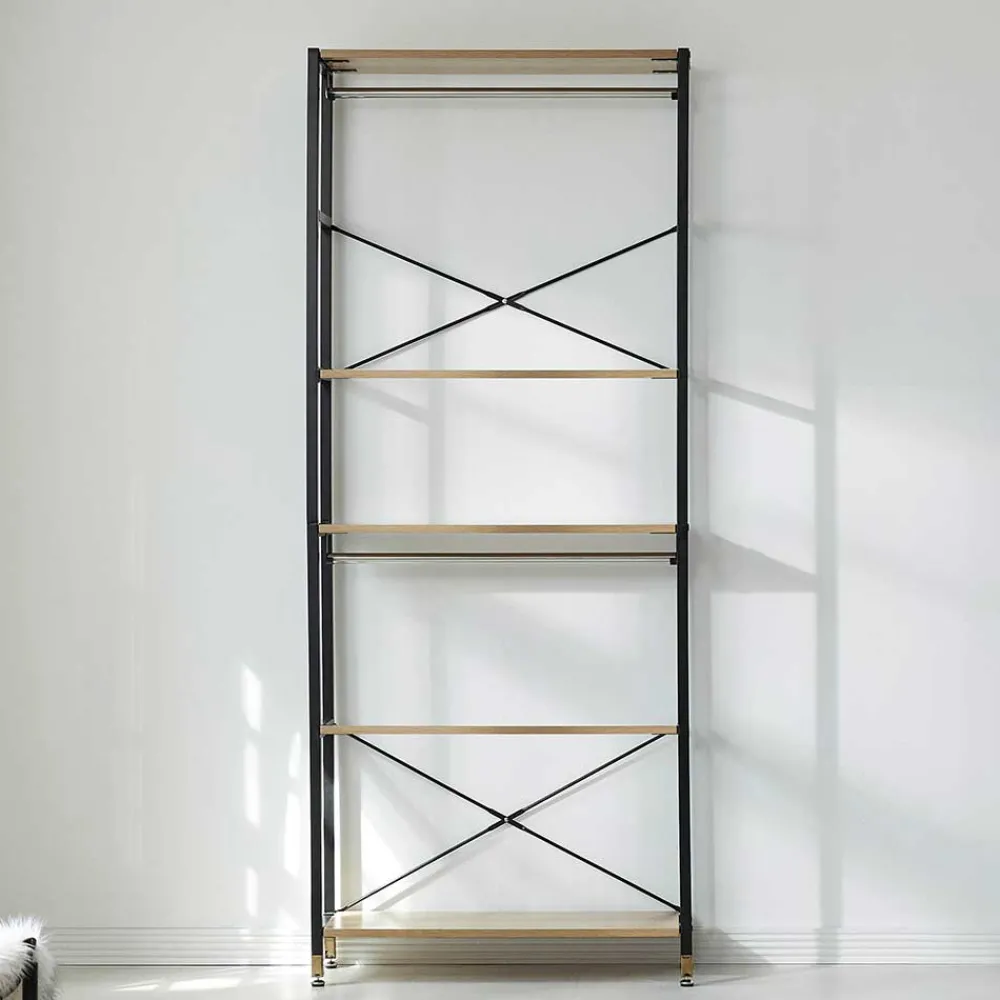 Wohnen Garderoben|Garderoben*Garderobenregal mit 5 Böden in Akazie Optik - Favorite