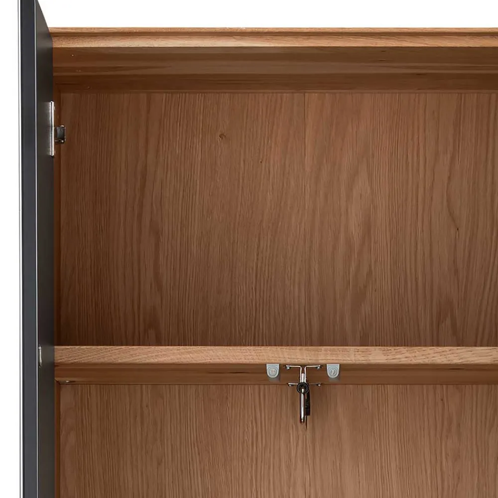 Wohnen Garderobenschrank aus Asteiche Massivholz - Zonga