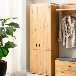 Wohnen Garderobenschränke*Garderobenschrank aus Balkeneiche Massivholz - Robats