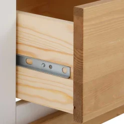 Wohnen Weiße Möbel|Naturholzmöbel*Garderobenschrank im Landhausstil zweifarbig - Axdonira