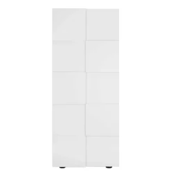 Wohnen Weiße Möbel|Garderobenschränke*Garderobenschrank in Weiß hochglänzend - Castalla