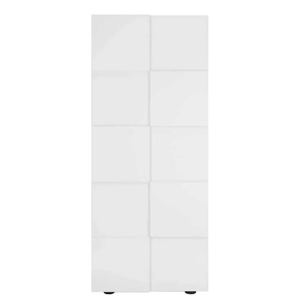 Wohnen Weiße Möbel|Garderobenschränke*Garderobenschrank in Weiß hochglänzend - Castalla