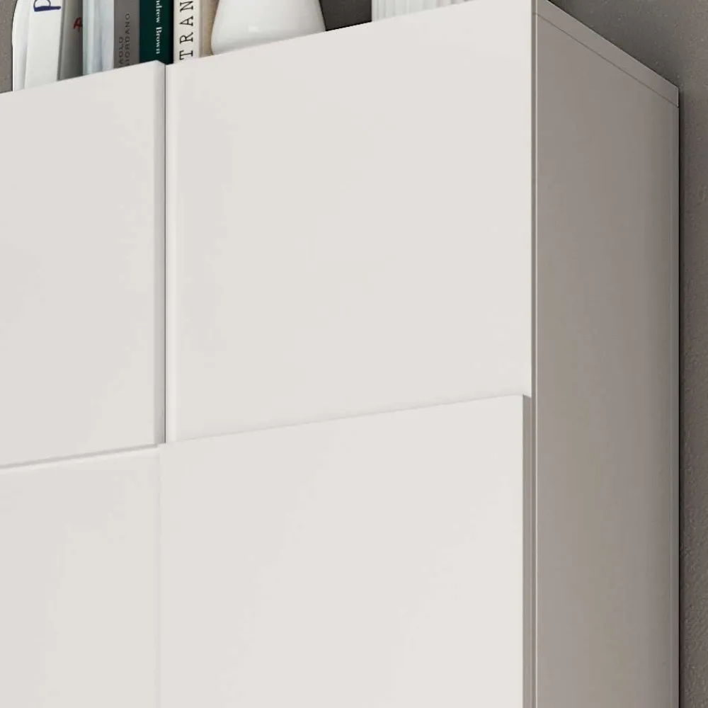 Wohnen Weiße Möbel|Garderobenschränke*Garderobenschrank in Weiß hochglänzend - Castalla