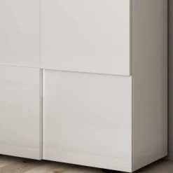 Wohnen Weiße Möbel|Garderobenschränke*Garderobenschrank in Weiß hochglänzend - Castalla