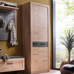 Wohnen Garderobenschrank in Wildeiche Optik - Carry