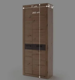 Wohnen Garderobenschrank in Wildeiche Optik - Carry