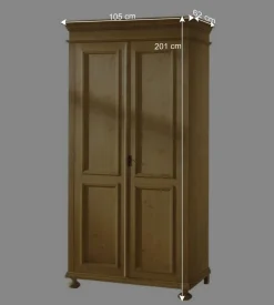 Wohnen Garderobenschrank Melessa aus Fichte Massivholz